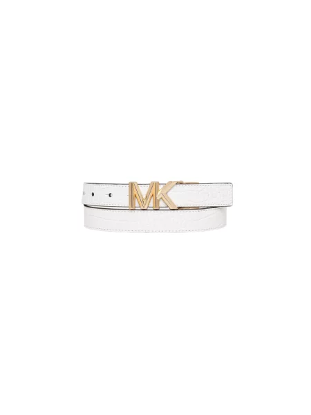 Pasek Michael Kors skórzany biały