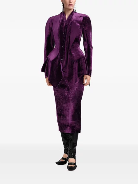 Geacă Maison Margiela de catifea violet