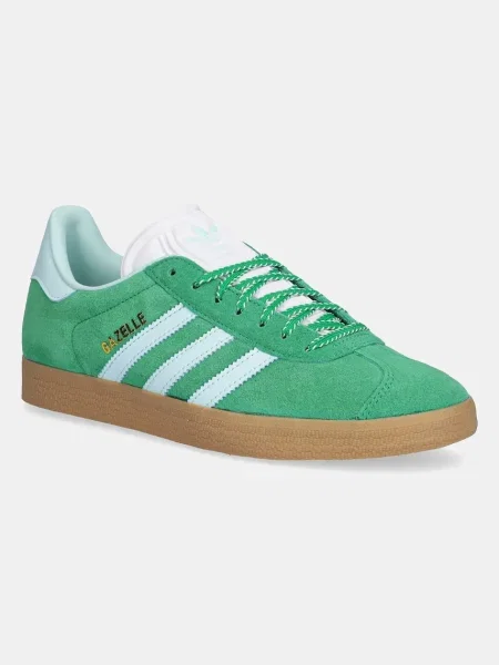 Adidas Originals sneakers din piele intoarsă Gazelle verde