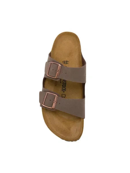 Klapki Birkenstock skórzane brązowe