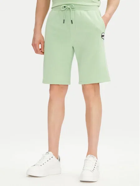 KARL LAGERFELD Pantaloni scurți sport verde