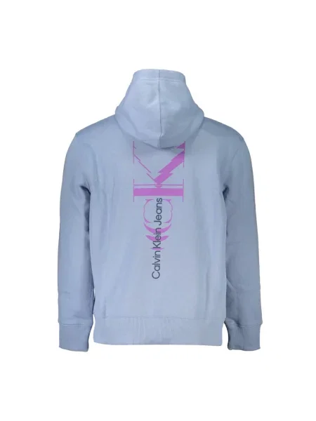 Bluza z kapturem Calvin Klein niebieska