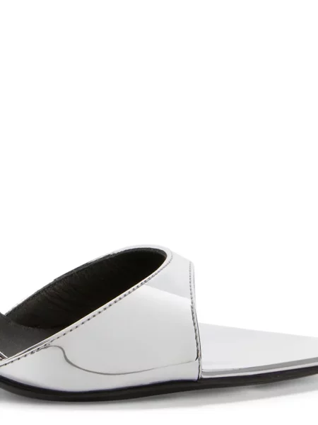 Iš natūralios odos mulės Giuseppe Zanotti sidabrinė