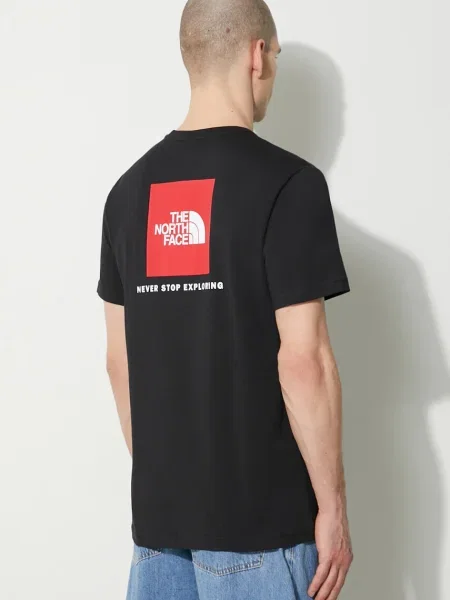 Тениска The North Face M S/S Redbox Tee черно с принт