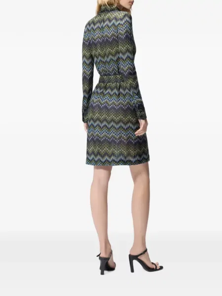 Rochie tip cămașă Missoni verde