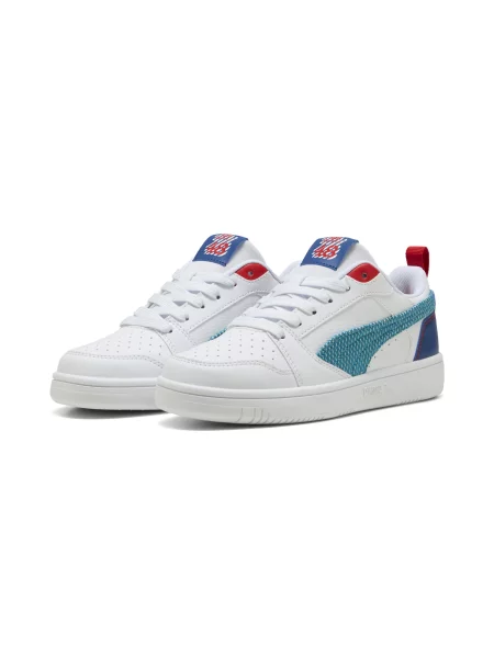 PUMA Młodzieżowe sneakersy Rebound V6 Low Run Fun Buty biały