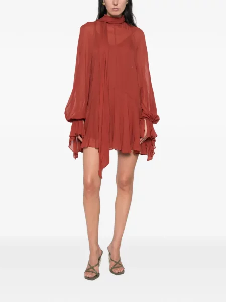 Rochie mini De La Vali cu volane roșu