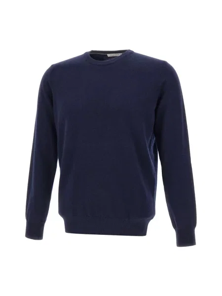 Sweter Kangra wełniany niebieski
