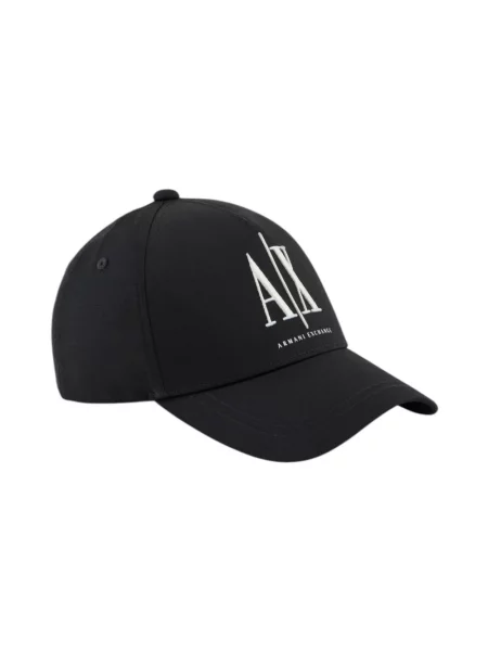 Kapelusz Armani Exchange z logo czarny