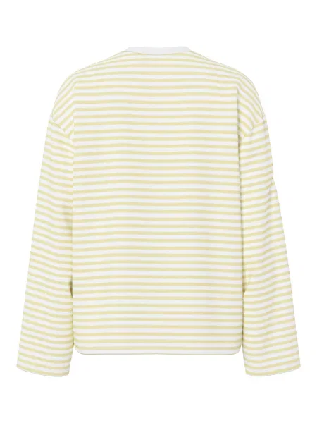 PIECES Tricou PCSadie galben pastel alb