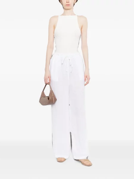 Pantaloni James Perse de in cu cordon alb