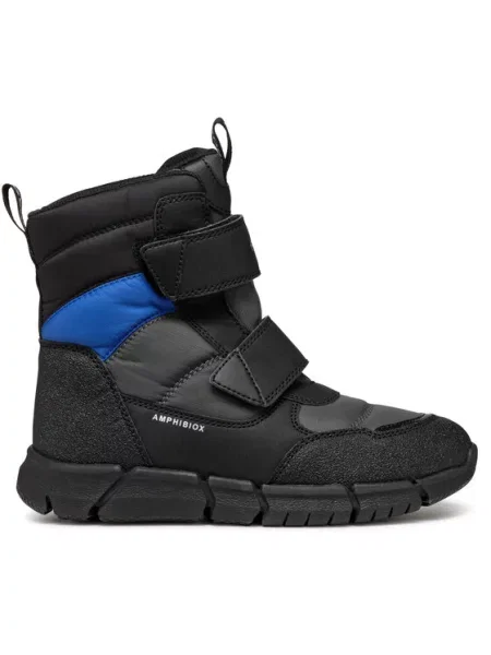 Śniegowce dziecięce Geox Flexyper ABX dark grey / royal szare