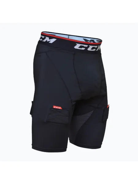 Pantaloni scurți de hochei pentru bărbați CCM Ribano Compresion Jock SR black negru