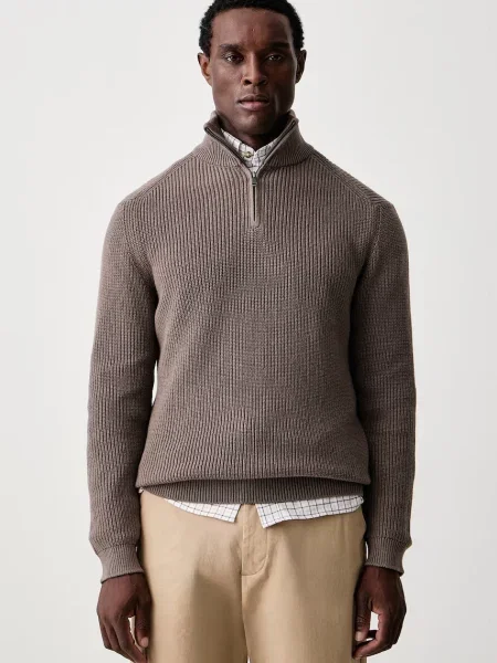 United Colors of Benetton sweter z dodatkiem wełny brązowy