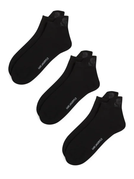 Karl Lagerfeld Șosete / alb negru