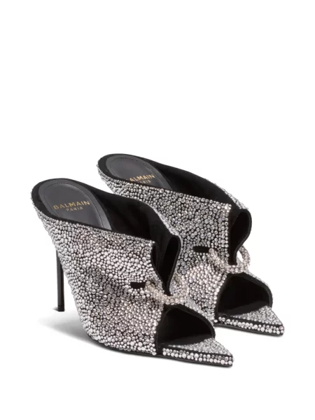 Pantofi cu toc Balmain gri
