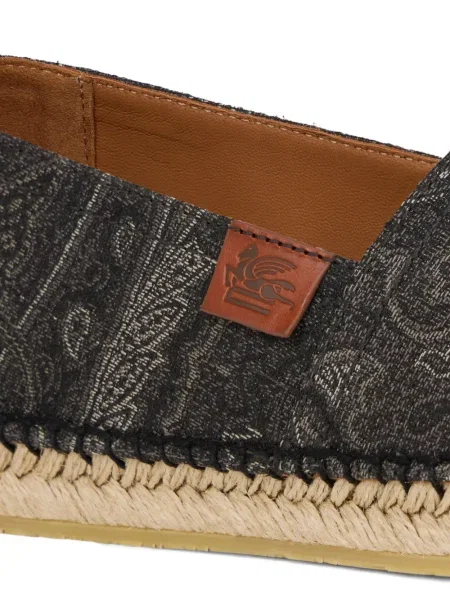 Espadrile Etro cu model paisley din jacard negru