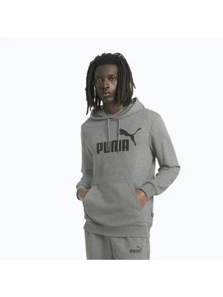 Мъжки суитшърт PUMA Essentials Big Logo Hoodie TR medium grey heather сиво