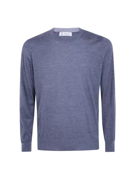 Sweter Brunello Cucinelli niebieski