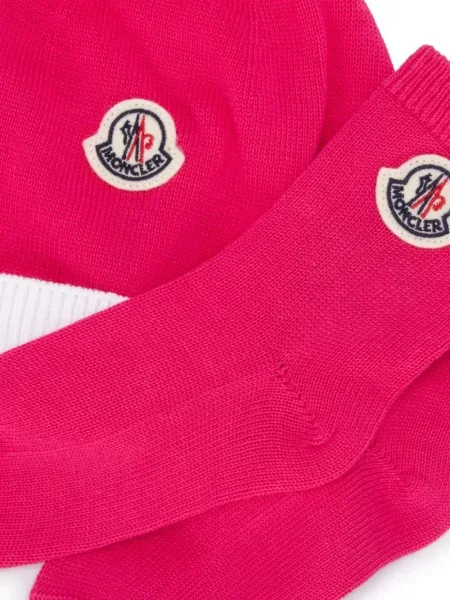 Czapka dziecięca Moncler Enfant różowa