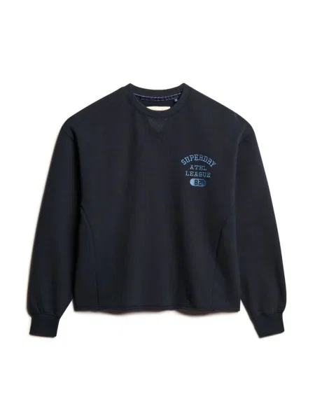 Superdry Sweater majica ATHLETIC morsko / tamno plava