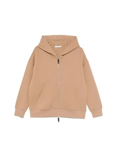 Sweter Max Mara z kapturem beżowy