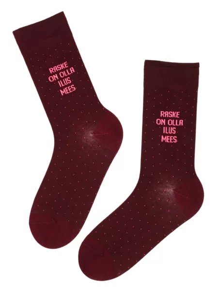 Sokisahtel Čarape TAAVI cotton socks for a handsome man burgund