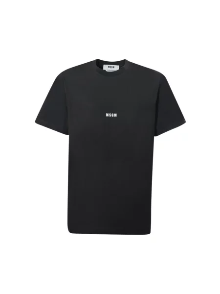 MSGM t-shirt gładki czarny