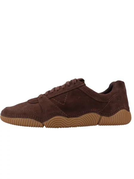 Sneakersy Clarks zamszowe brązowe