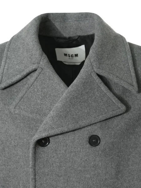 Dvouřadý kabát Msgm šedý