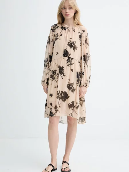 Marc O'Polo rochie babydoll din vâscoză bej
