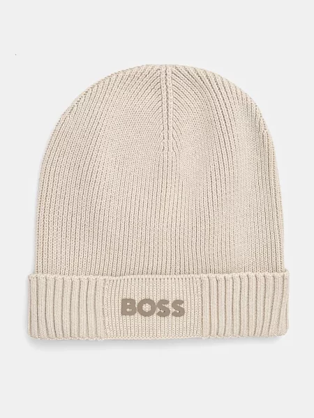 Шапка с вълна Boss Green BOSS GREEN черно