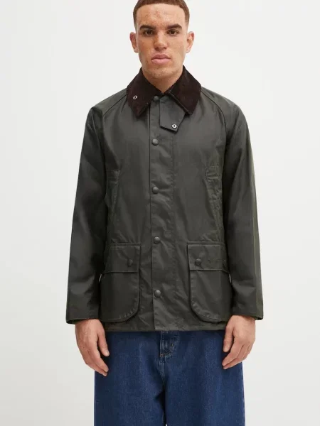 Lniana lekka kurtka Barbour zielona