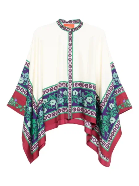 Cămașă La Doublej cu model floral alb