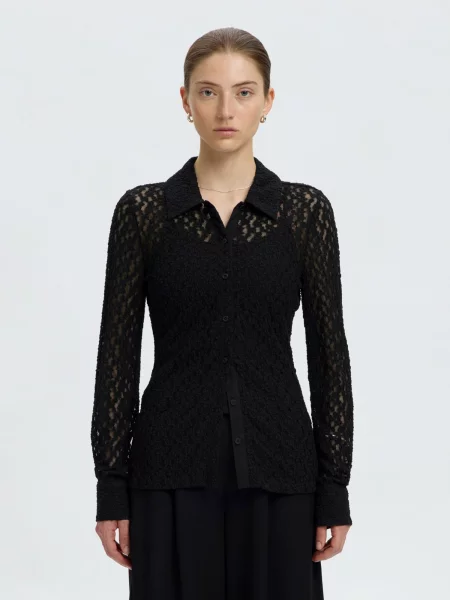 SELECTED Bluză SLWVIKA' negru