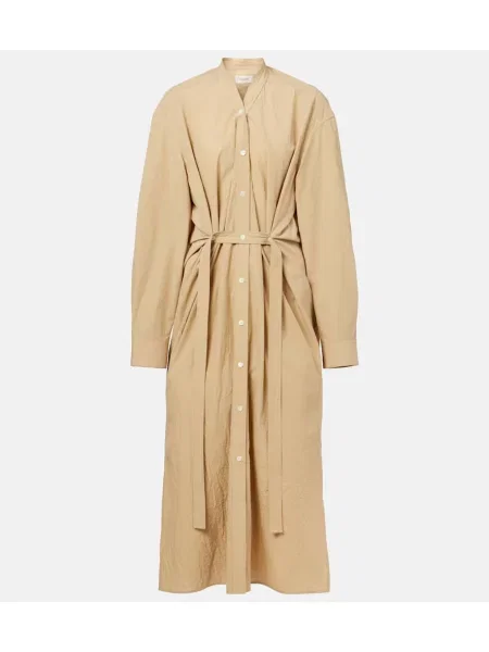 Rochie tip cămașă Lemaire de costum bej