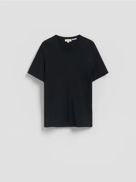 Reserved Tricou regular fit cu adaos de in negru