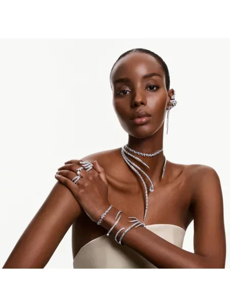 Swarovski prsteň dámsky kovový swarovski kryštál MESMERA biela