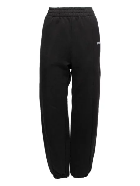 Pantaloni Vetements cu broderie negru