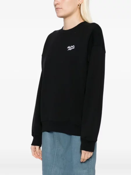 Hanorac Maison Kitsune cu broderie negru