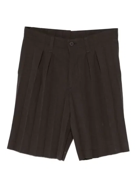 Plisované kraťasy Homme Plissé Issey Miyake hnědé
