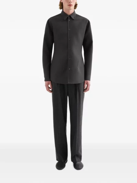 Ușor pantaloni Jil Sander de lână gri