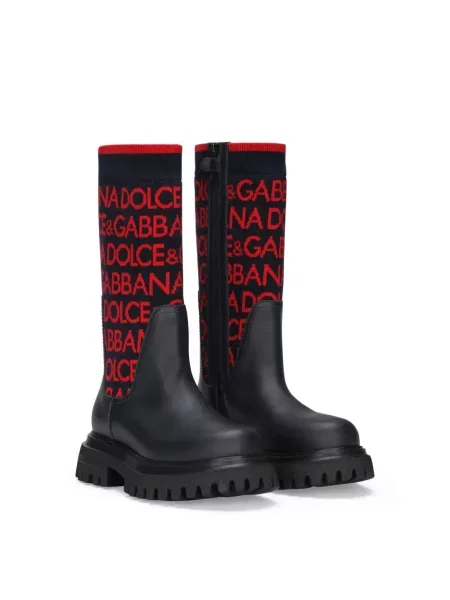 Botki dziecięce Dolce And Gabbana czarne