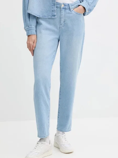 Дънки Armani Exchange с висока талия синьо