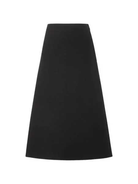 Fustă midi Fendi în linie A negru
