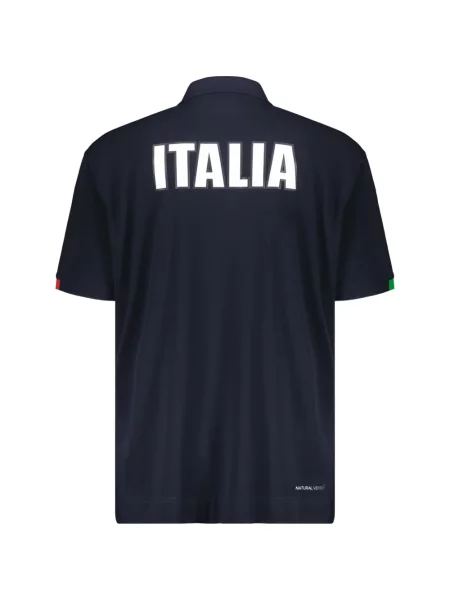 Scurt tricou polo Ea7 Emporio Armani cu autograf albastru