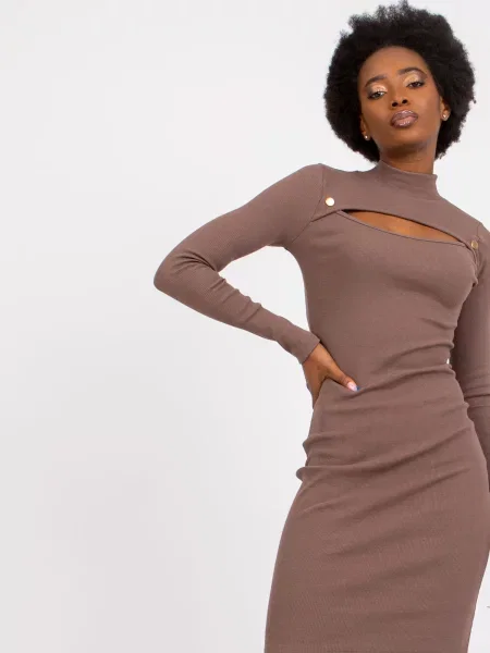 Rochie Fashionhunters de costum maro