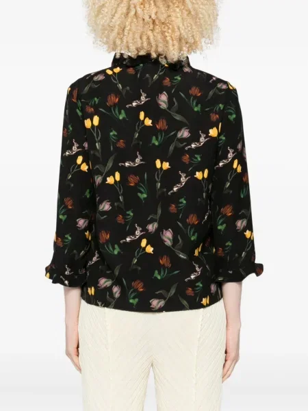 Bluză Marni cu model floral cu imagine negru