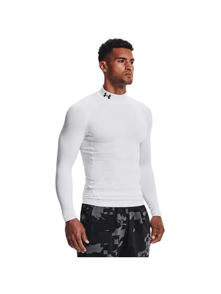 Лонгслів для тренувань Under Armour Comp Mock UA Armour white/black білий