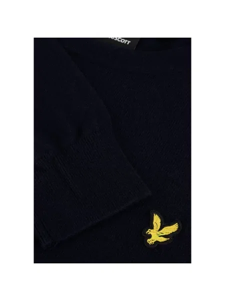 Sweter Lyle & Scott z wełny merino niebieski